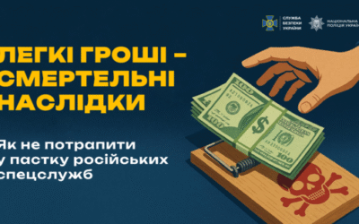 Легкі гроші – смертельні наслідки: як не потрапити у пастку російських спецслужб. Рекомендації від Служби безпеки України та Національної поліції України